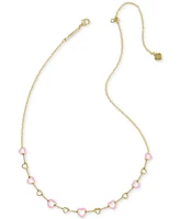 Kendra Scott 14k Gold-Plated Pave & Heart 19" Adjustable Strand Necklace