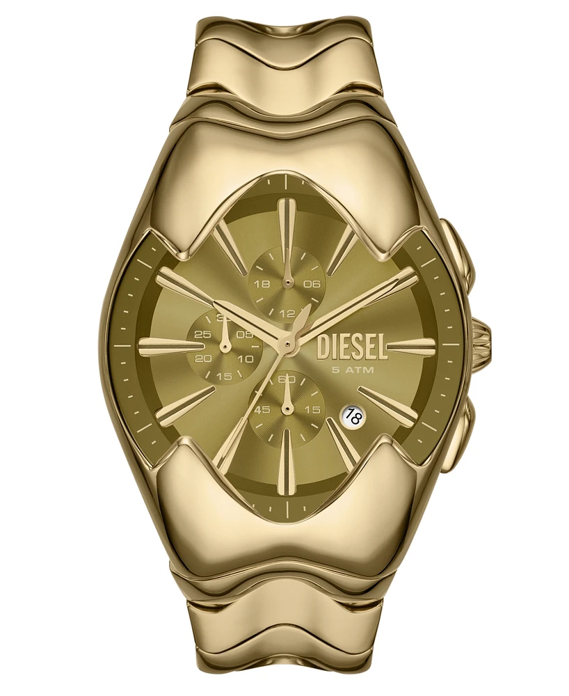 Diesel Men's Mercurial Quartz Chronograph Gold Stainless Steel Watch, 45mm