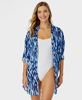 Anne Cole Women's Boyfriend Shirt Swim Cover-Up