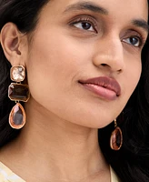 I.n.c. International Concepts Gold-Tone Color Stone Triple Drop Earrings, Exclusively at Macy's