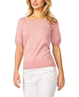 Melissa Paige Women's Scalloped Short-Sleeve Sweater