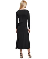 Guess Women's Alisa Gathered Jersey Midi Dress