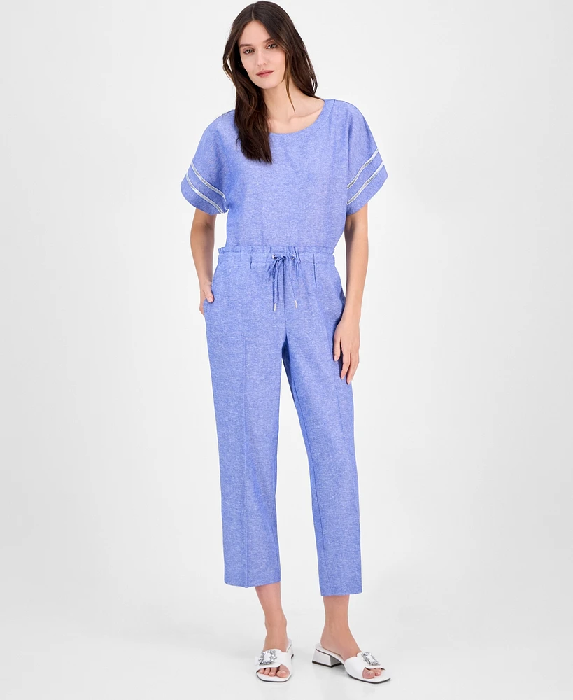 Anne Klein Women's Drawstring-Waist Ankle Pants