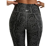 Reebok Women's Id Train Snake-Print Leggings