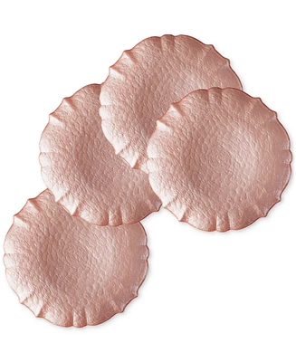 American Atelier Ice Queen Blush Charger Plates, Set of 4