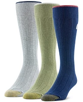 Gold Toe Men's Hampton Embroidered Crew Socks- 3-pack