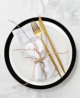 American Atelier Black Round Charger Plates, Set of 4