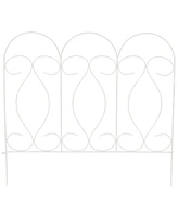 Sunnydaze Decor Traditional 10-Foot 5-Piece Decorative Garden Fence Panels Set - 24" W x 24" D Per Piece - White