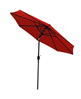 9-Foot Patio Umbrella - Push-Button Tilt and Crank Handle - Aluminum Pole and Polyester Shade Canopy