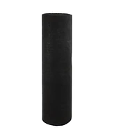 Sunnydaze Decor 4 x 300 Foot Woven Polypropylene Weed Barrier Landscape Fabric - Includes 70 Landscape Staples - Black - 5.8 oz