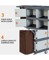 gaomon Commercial Janitorial Cart with Cabinet