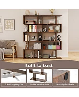 Gouun 5-Tier Bookshelf with Anti-Toppling Device for Living Room Home Office