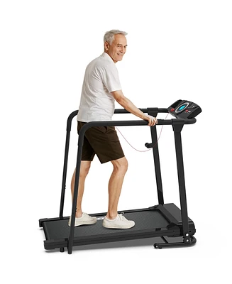 Redliro Walking Treadmill with Long Handrails 300lbs Capacity Recovery Fitness Exercise Machine for Seniors