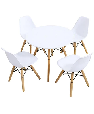 Gouun Kids 5 Pieces Mid-Century Modern Table Chairs Set