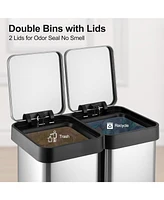 gaomon 16 Gallon/ 60L Dual Compartment Trash Can