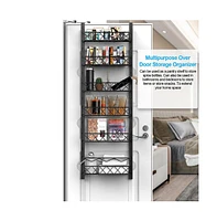 gaomon 6-Tier Over The Door Pantry Organizer, Adjustable Metal Kitchen Pantry Organizers, Hanging Over The Door Spice Rack