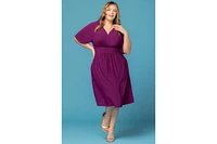 Kiyonna Plus Gia A-Line Midi Dress with Pockets