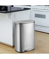 gaomon Hands-Free Stainless Steel Trash Can with Lid Soft Close