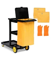 gaomon Cleaning Cart - 3 Tier Commercial Janitorial Cart