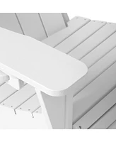 WestinTrends 5-Piece Adirondack Chair with Folding Ottoman and Table Set
