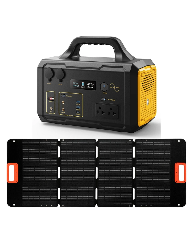 Mondawe 300W Portable Power Station 299.5Wh Solar Generator with Ac Outlet