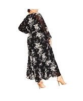 City Chic Plus Size Bouquet Maxi Dress