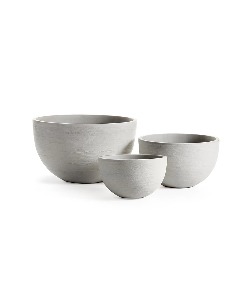 Napa Home & Garden Fibrestone Malibu Low Bowls Set Of 3