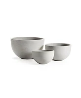 Napa Home & Garden Fibrestone Malibu Low Bowls Set Of 3