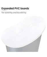 Portable Oval Podium Impact Table Counter Stand Trade Show Display Exhibition White
