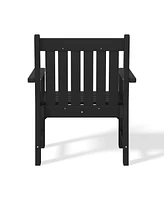 WestinTrends Outdoor Patio Hdpe Adirondack Dining Arm Chair