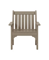 WestinTrends Outdoor Patio Hdpe Adirondack Dining Arm Chairs (Set of