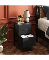 Wlive Nightstand Set of 2 Drawer Dresser for Bedroom Small with Drawers Bedside Furniture Night Stand End Table College Dorm