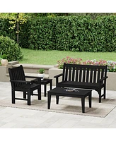 WestinTrends 4-Piece Hdpe Outdoor Patio Furniture Couch Set