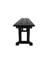 WestinTrends 6-Piece Hdpe Outdoor Rectangle Dining Patio Table and Chairs Set