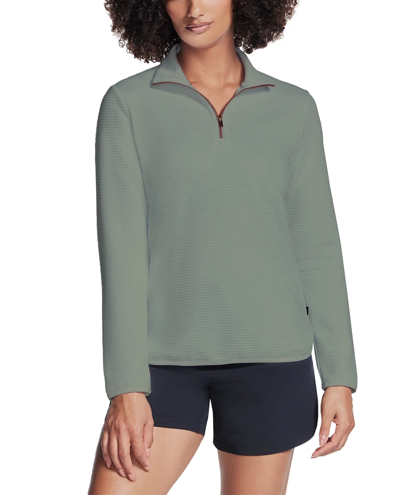 Sketchers Women's Ottoman-Rib Quarter-Zip Top