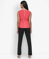Dkny Women's Sleeveless Peplum Blouse