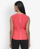 Dkny Women's Sleeveless Peplum Blouse