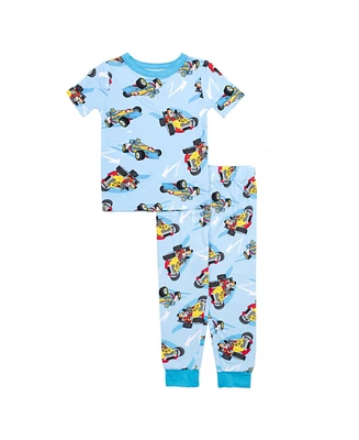 Mickey Mouse Toddler Boy Short Sleeve Tee and Open Leg Pant, 2-Piece Pajama Set