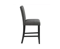 The Pop Home Bar Stools Set of 2, Nailhead Trim, Transitional Style with Upholstered Seat-The