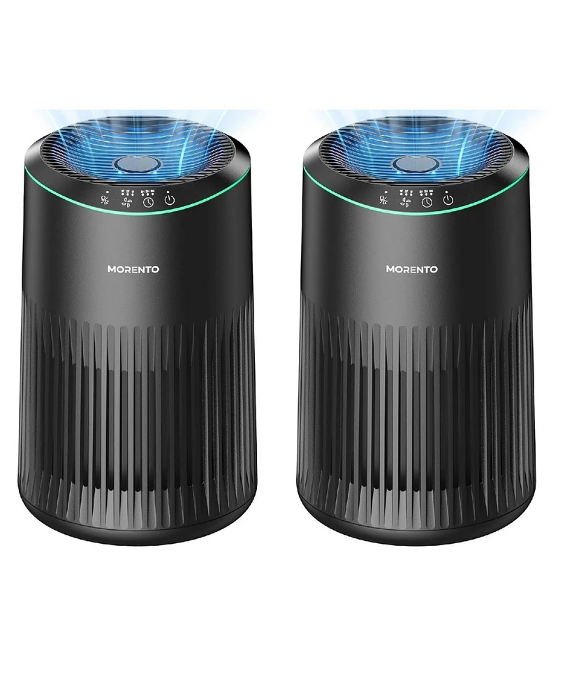 Morento Air Purifiers for Home, Air Purifier for Smoke Pet Dander Odors with Fragrance Sponge, Small Air Purifier with Sleep Mode for Bedroom Office