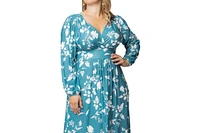 Kiyonna Plus Kelsey Long Sleeve Maxi Dress