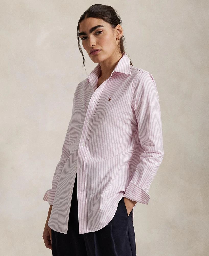Polo Ralph Lauren Women's Stretch Slim Fit Striped Oxford Shirt