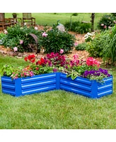 Galvanized Raised Garden Bed - Metal for Gardening Outdoor Planter Box Flowers