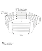 Galvanized Steel Hexagon-Shaped Raised Garden Bed