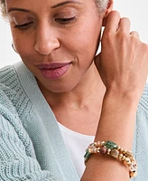 Style & Co Beaded Gold-Tone Coil Bracelet, Exclusively at Macy's