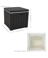 Sunnydaze Decor 9-Gallon Outdoor Beverage Cooler for Patio - Holds 40 12-Ounce Cans - Polypropylene Resin - Black