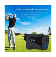 SereneLife Golf Laser Range Finder Monocular with Pin-Seeking Mode, Black