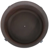 29-Inch Wood-Burning Outdoor Fire Pit - Bronze Cauldron Wood Fire Pit for Outside - Includes Poker and Spark Screen