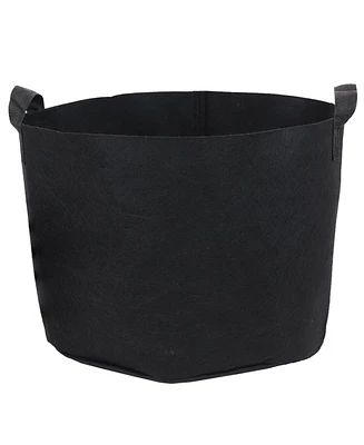 Garden Grow Bag with Handles Non-Woven Polypropylene Fabric, Black