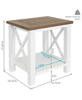 17” Freestanding Shower Caddy - Water-Resistant Shower Bench - Bathroom Bench with Storage Shelf and Leveling Feet